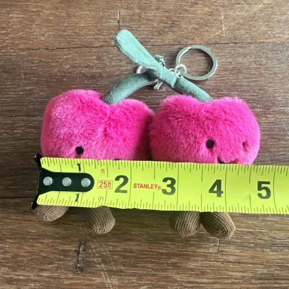 Cherry Plush Keychain Kawaii Cute Bag Charm Soft Mini Plush Doll Gift New - Picture 5 of 6